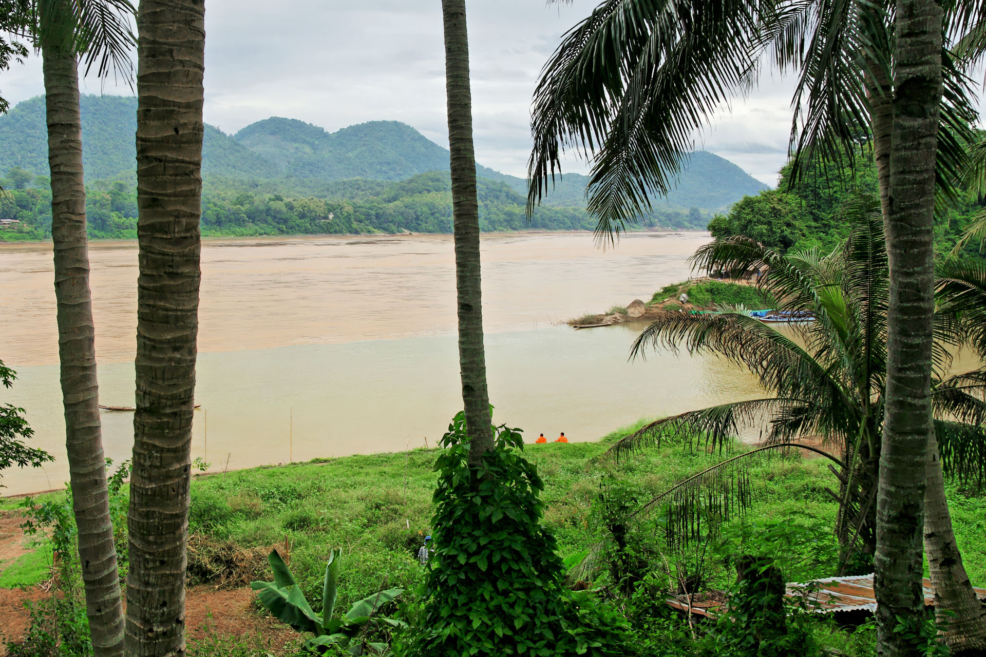 Am Zusammenfluss der Flüsse Mekong und Nam Khan